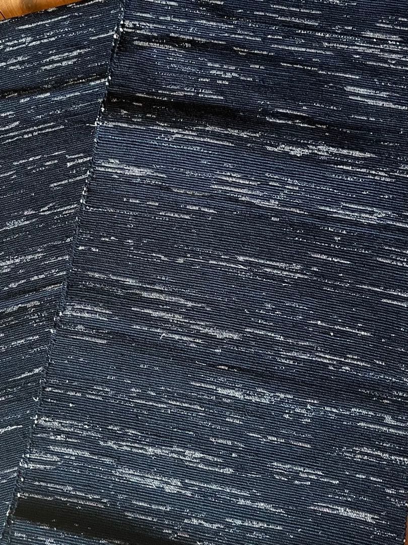 古布　正絹　藍染め　裂織り