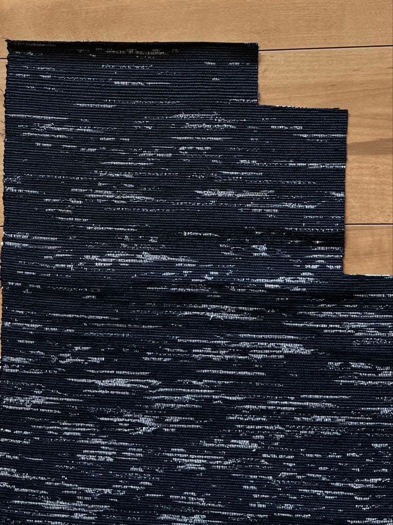 古布　正絹　藍染め　裂織り