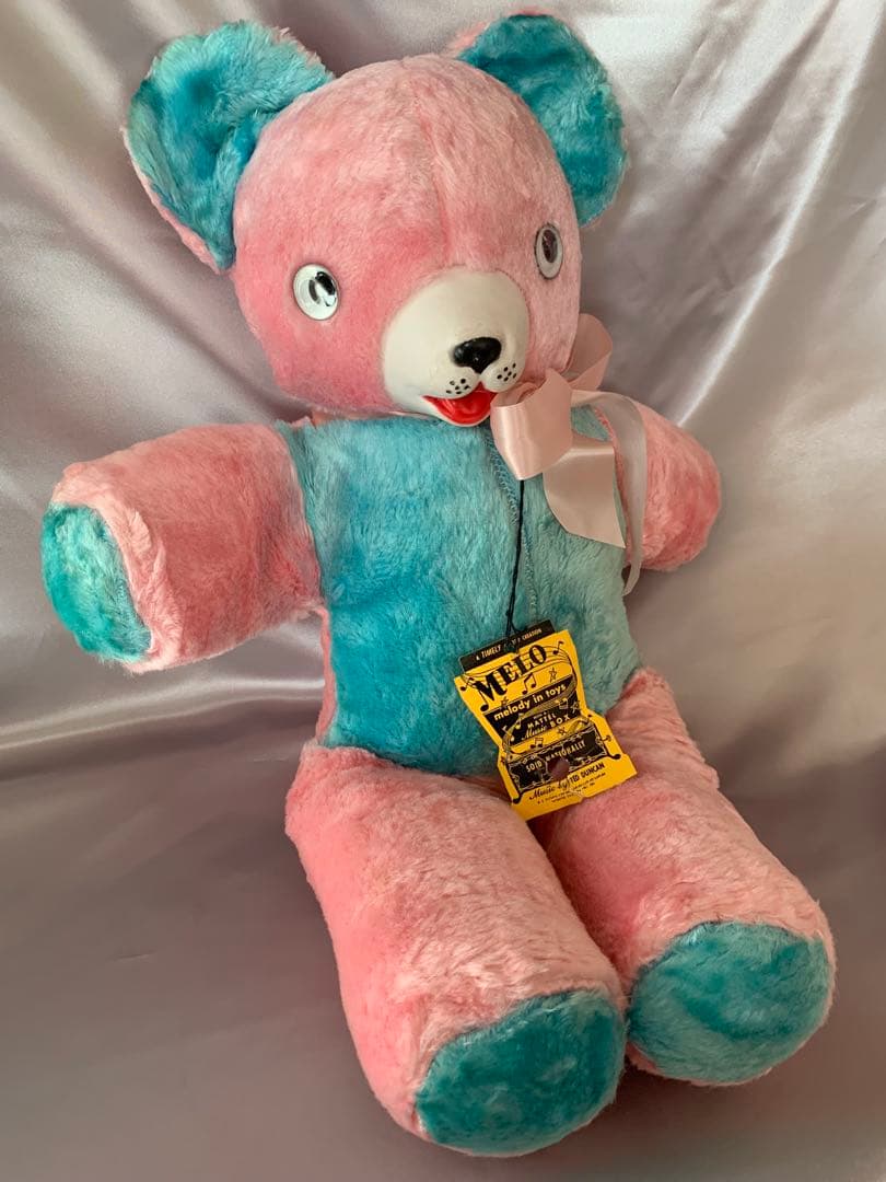 ビンテージドール　美品　ラバーノーズ　キョロ目のベア　オルゴール付き　くま　クマ