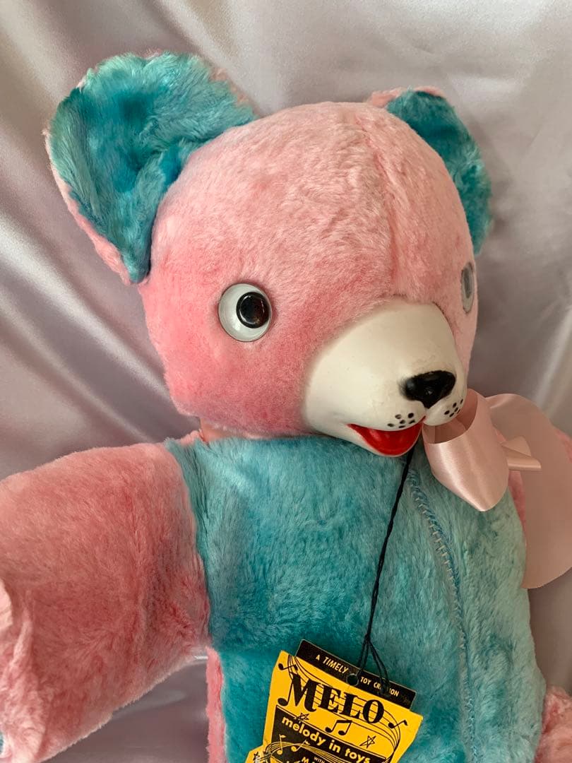 ビンテージドール　美品　ラバーノーズ　キョロ目のベア　オルゴール付き　くま　クマ