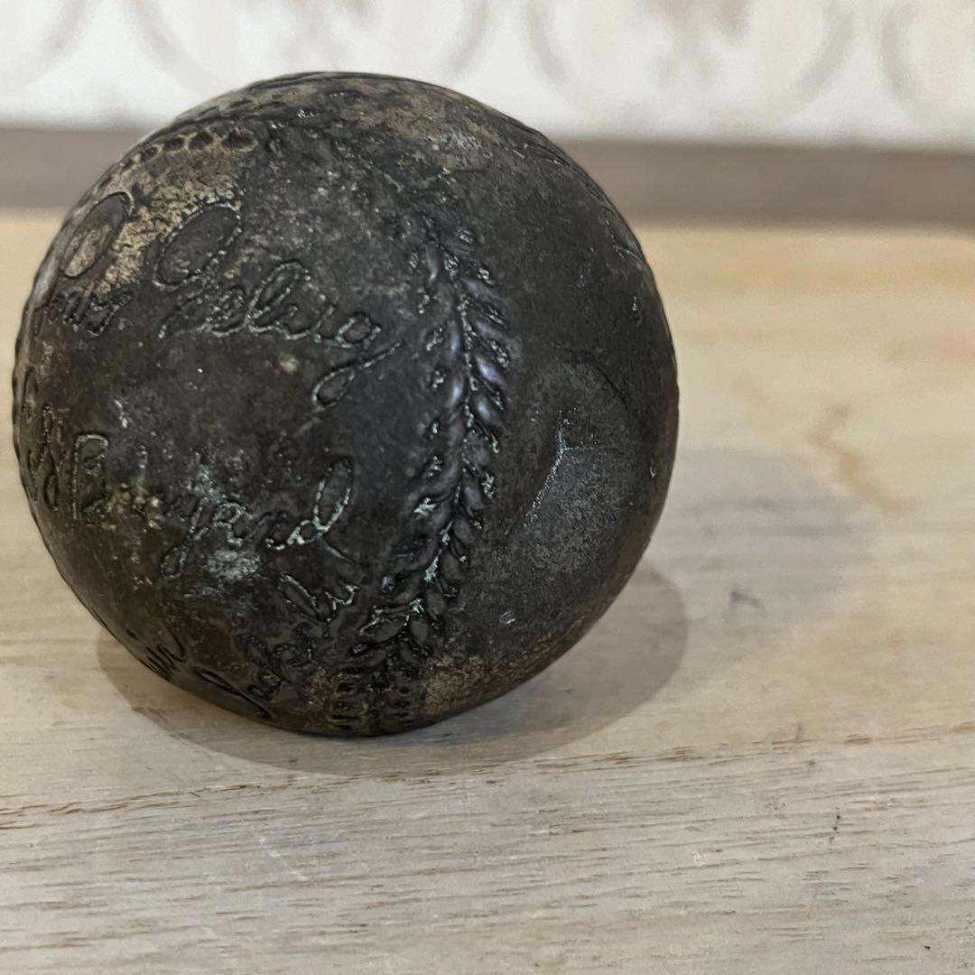 アンティーク】日米野球 ベーブルース 他サイン刻印入り 記念ボール