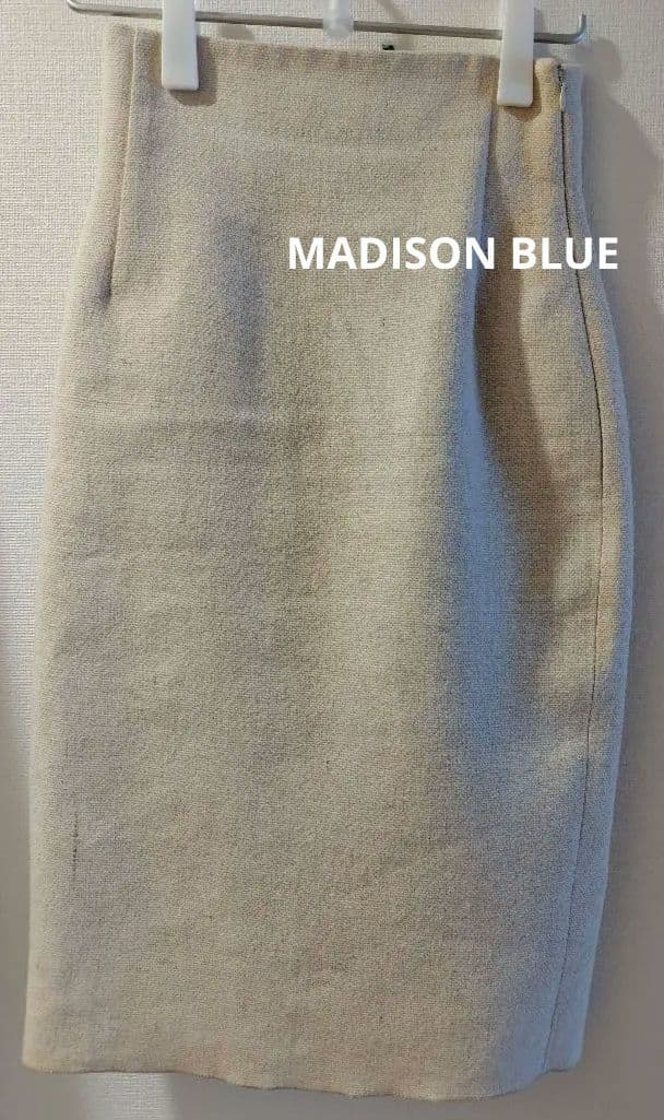お値下げ✨️マディソンブルー　リネンハイウエストタイトスカート