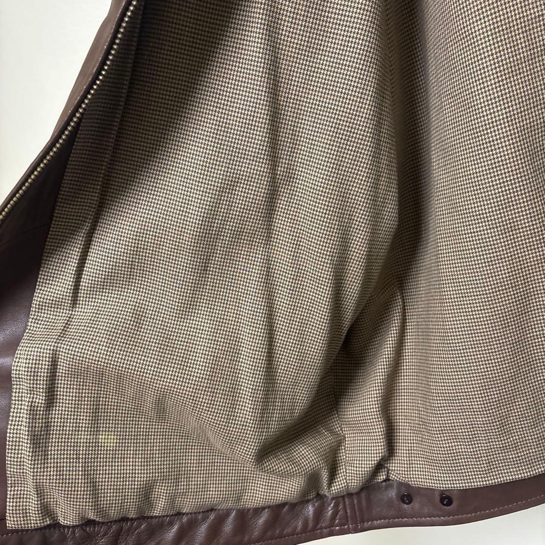 そ*た様 ラルフローレン　レザージャケット　スイングトップ　ブラウン　茶 XL