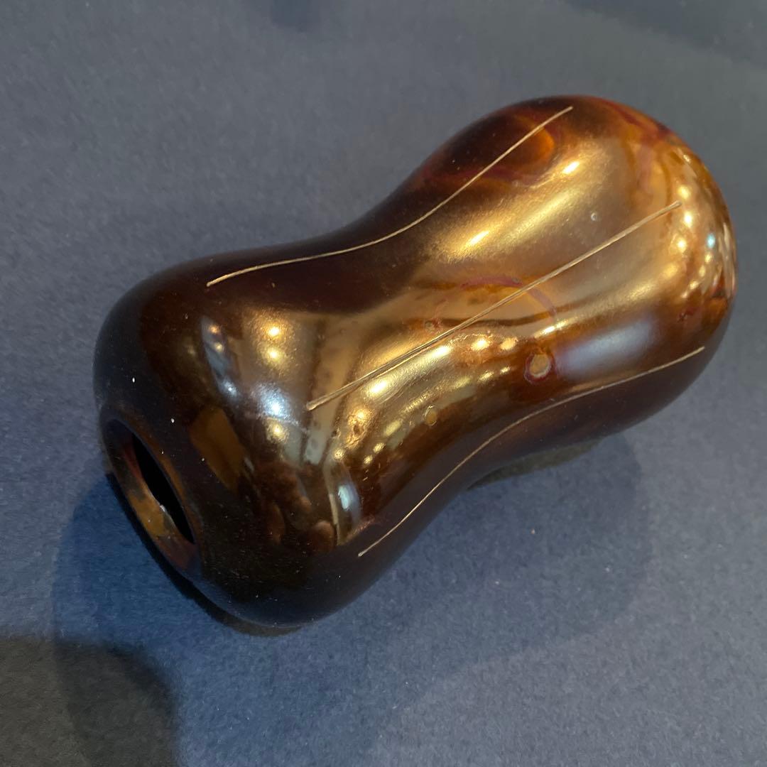 高岡銅器」の『瓢型 紫銅 花瓶』【凰山】(造)共箱 花入 花器