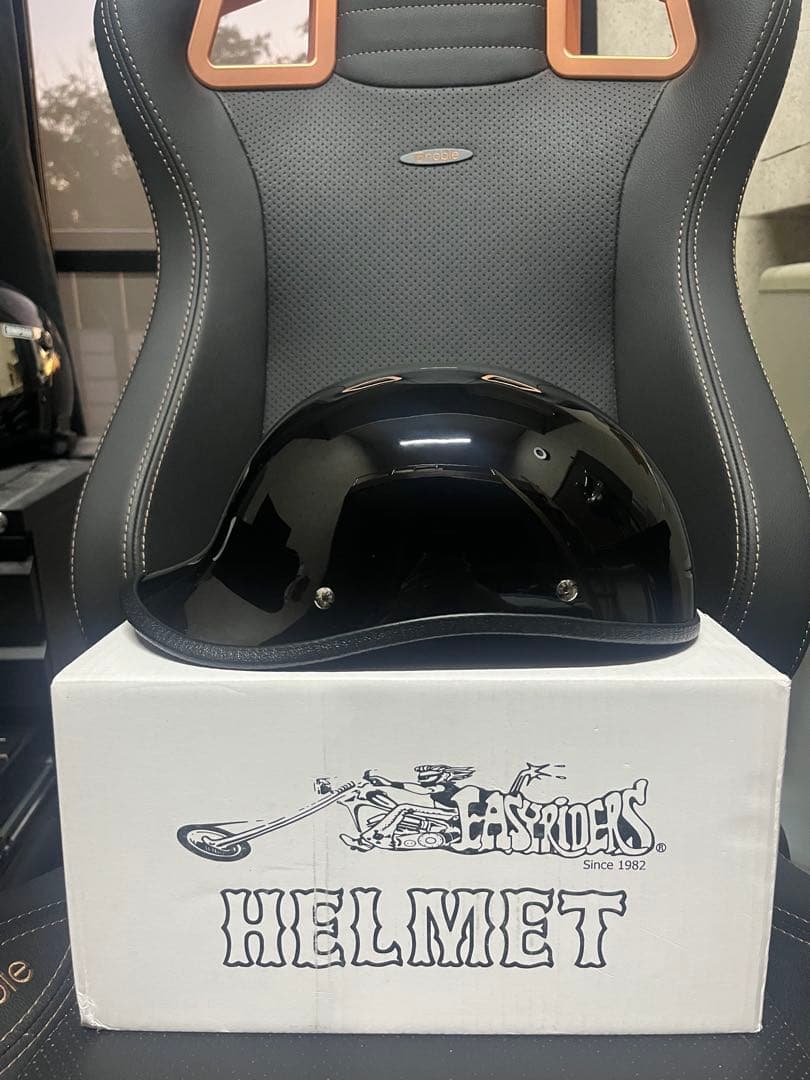 イージーライダース ヘルメット【9862-BK】ギャングスター ダブルストラップ