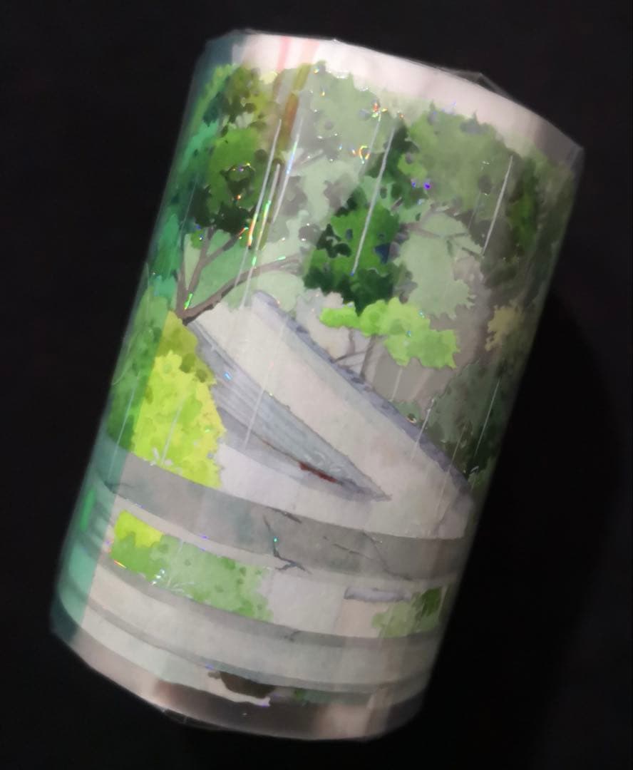 8716】海外 マステ 3/5/巻売り 貝殻光マスキングテープ 雨 公園 道路