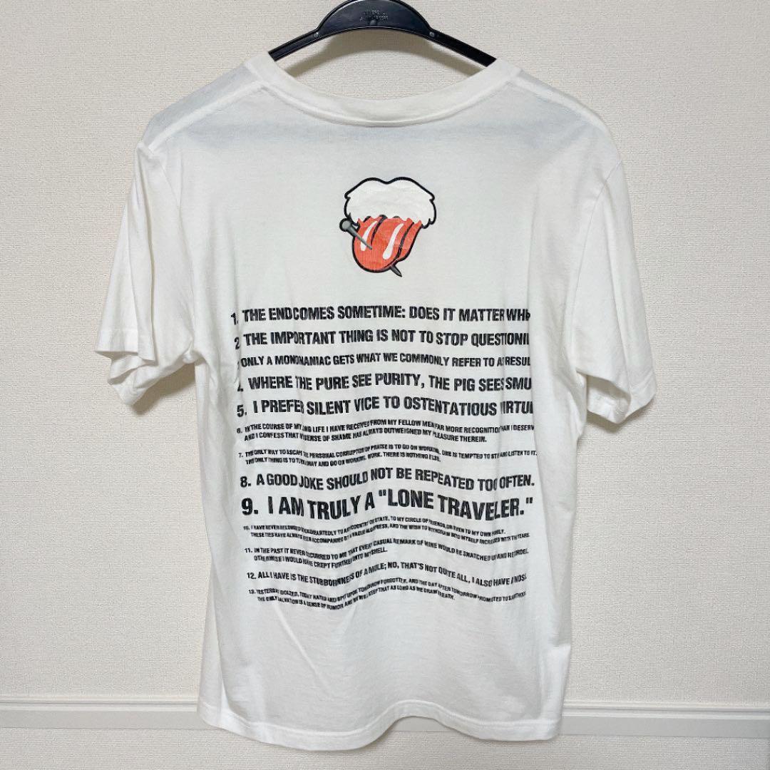キムタク着 私物 ナンバーナイン ベロTシャツ ローリングストーンズ 白