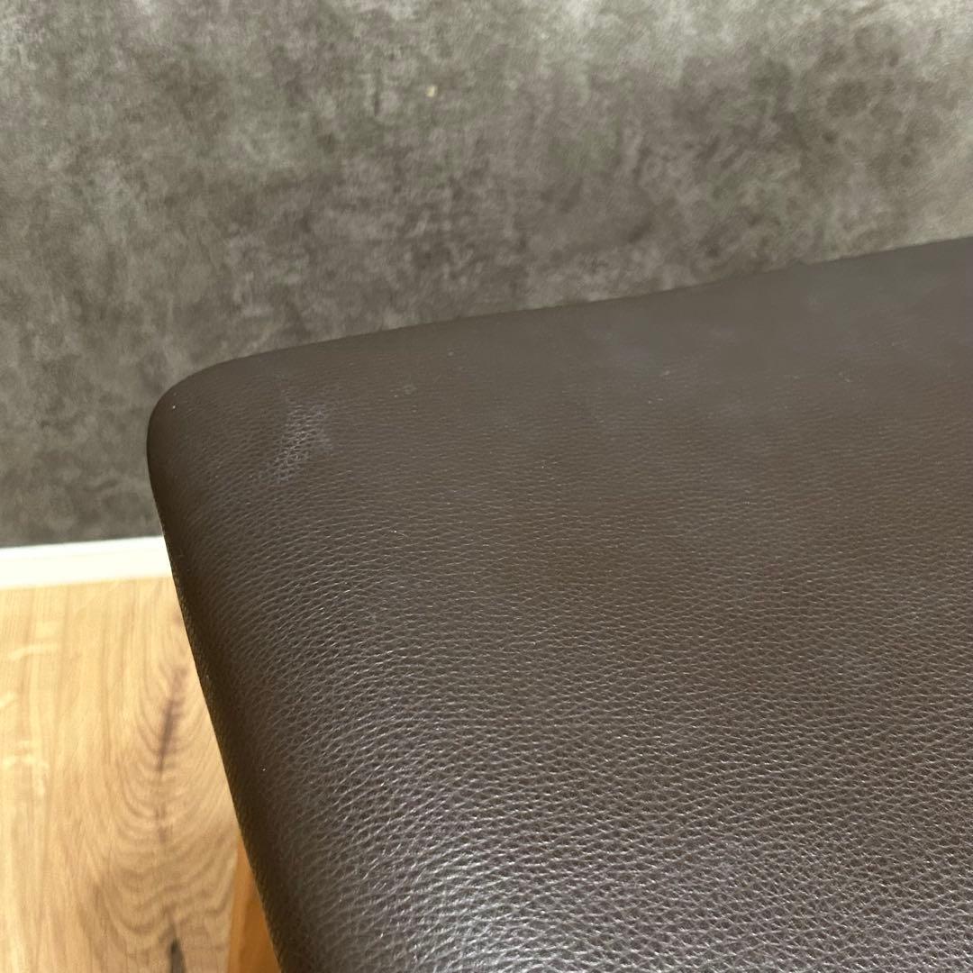 大塚家具 スタッキングスツール オールド家具 レザー シボ革
