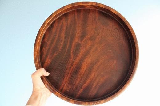 品番 z-0664 欅丸盆 大 お盆 茶道具 古民家 カフェ - メルカリ