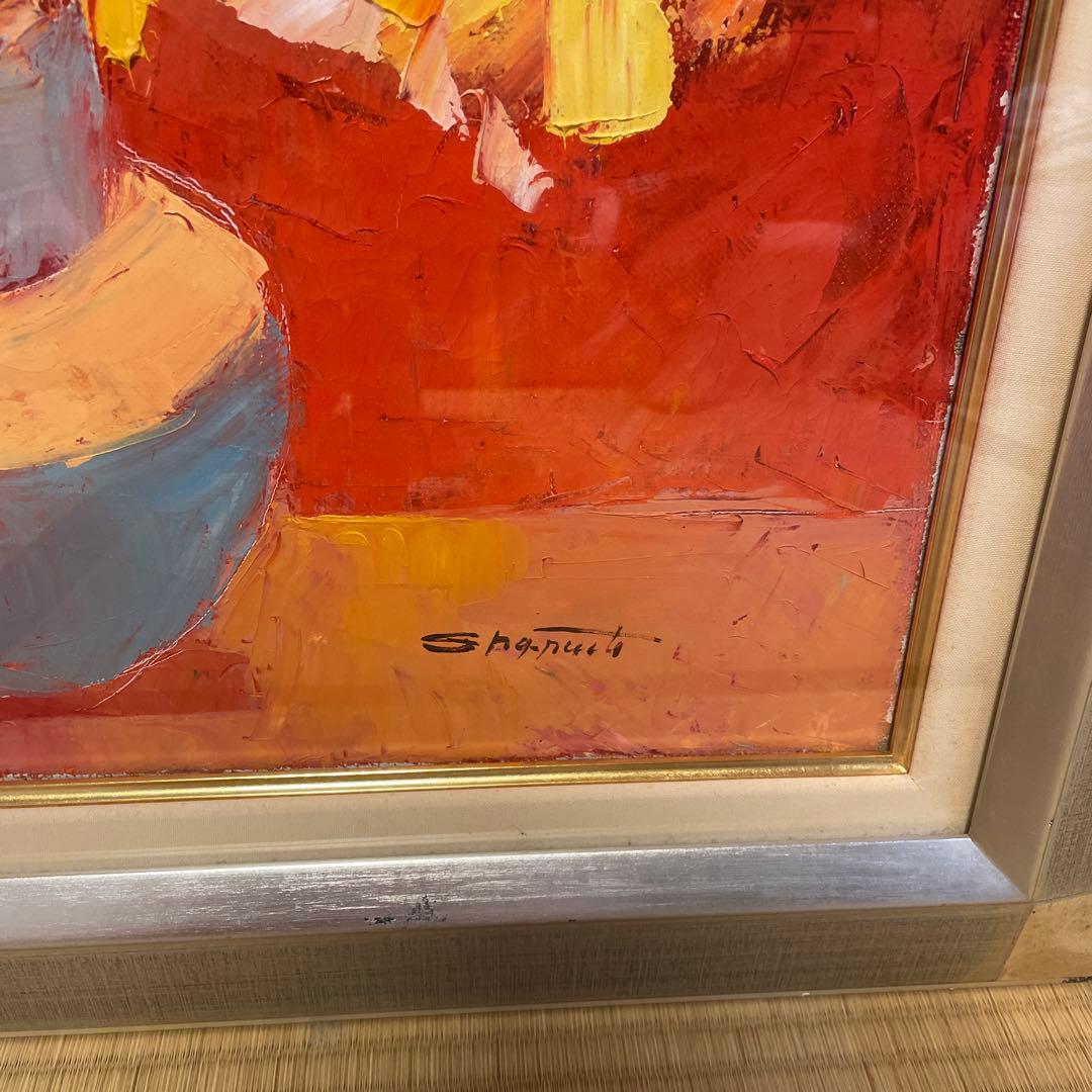 油彩画 花瓶に入った花