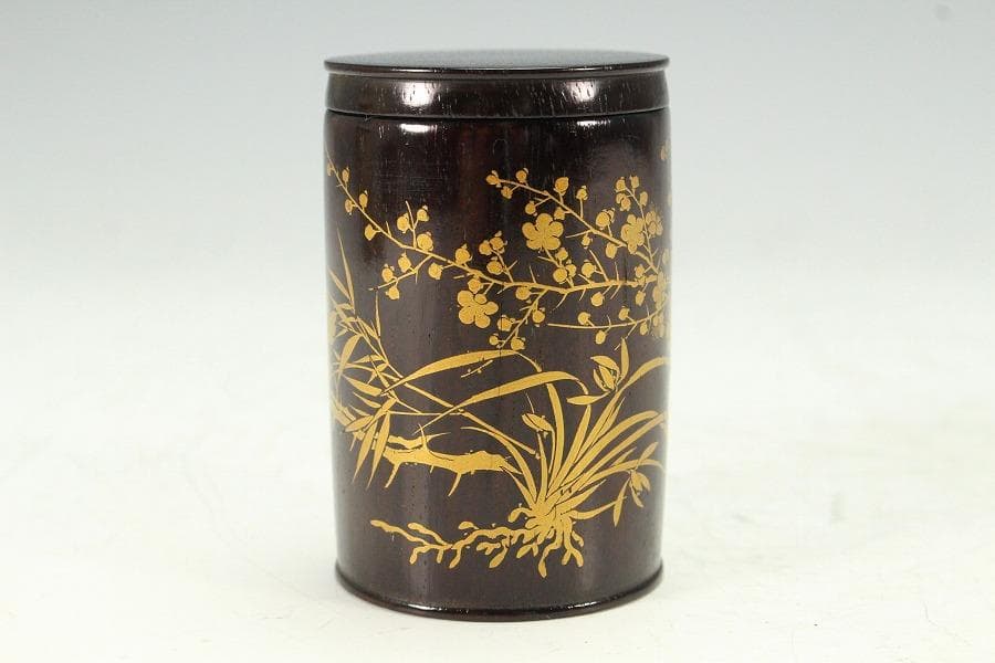 茶道具 紫檀 草花蒔絵 茶入 美品(K-BB517) - メルカリ