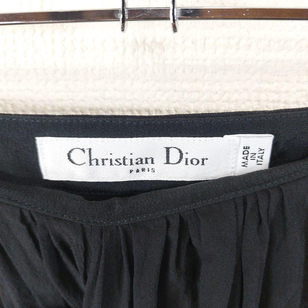 【シルク】Christian Dior paris　膝丈スカート　希少デザイン
