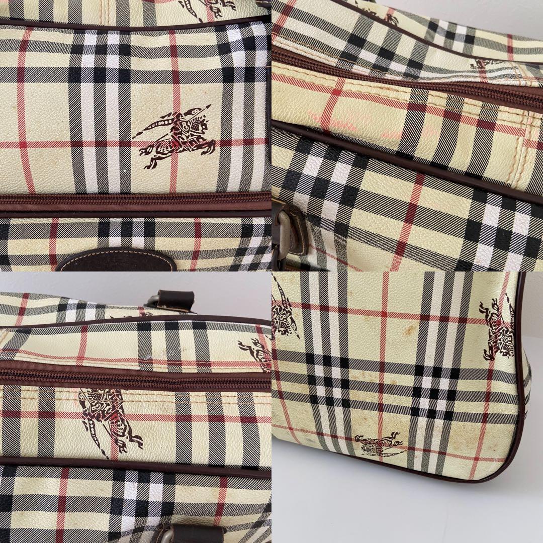 Burberry ボストン キャリーバッグ PVC ノバチェック 大容量