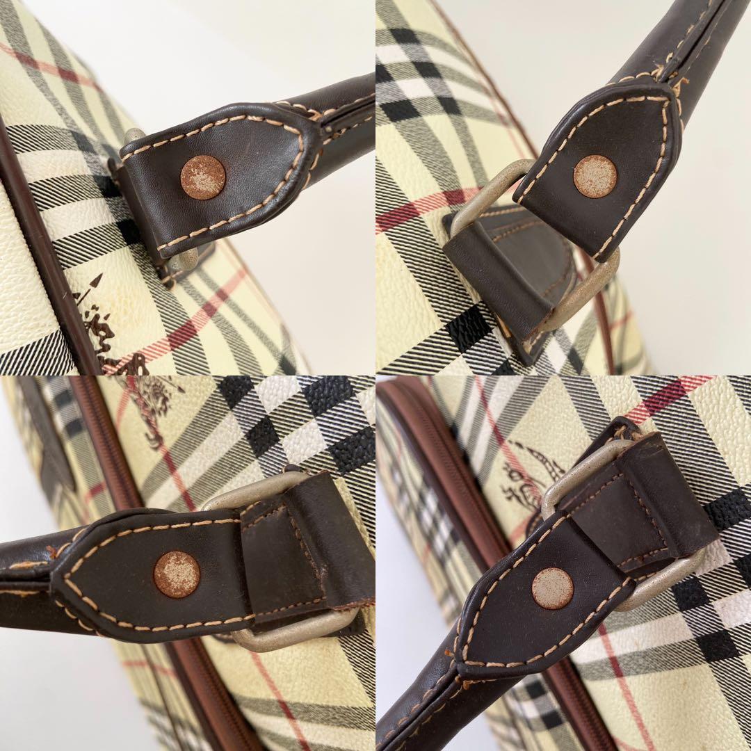 Burberry ボストン キャリーバッグ PVC ノバチェック 大容量
