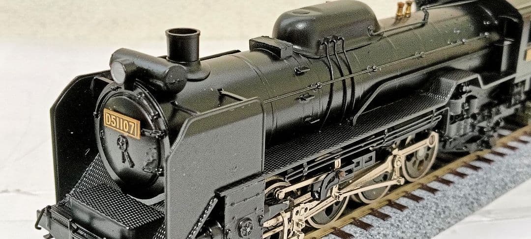 HOゲージ 天賞堂アダチ D51蒸気機関車、カンモーター、メンテナンス済