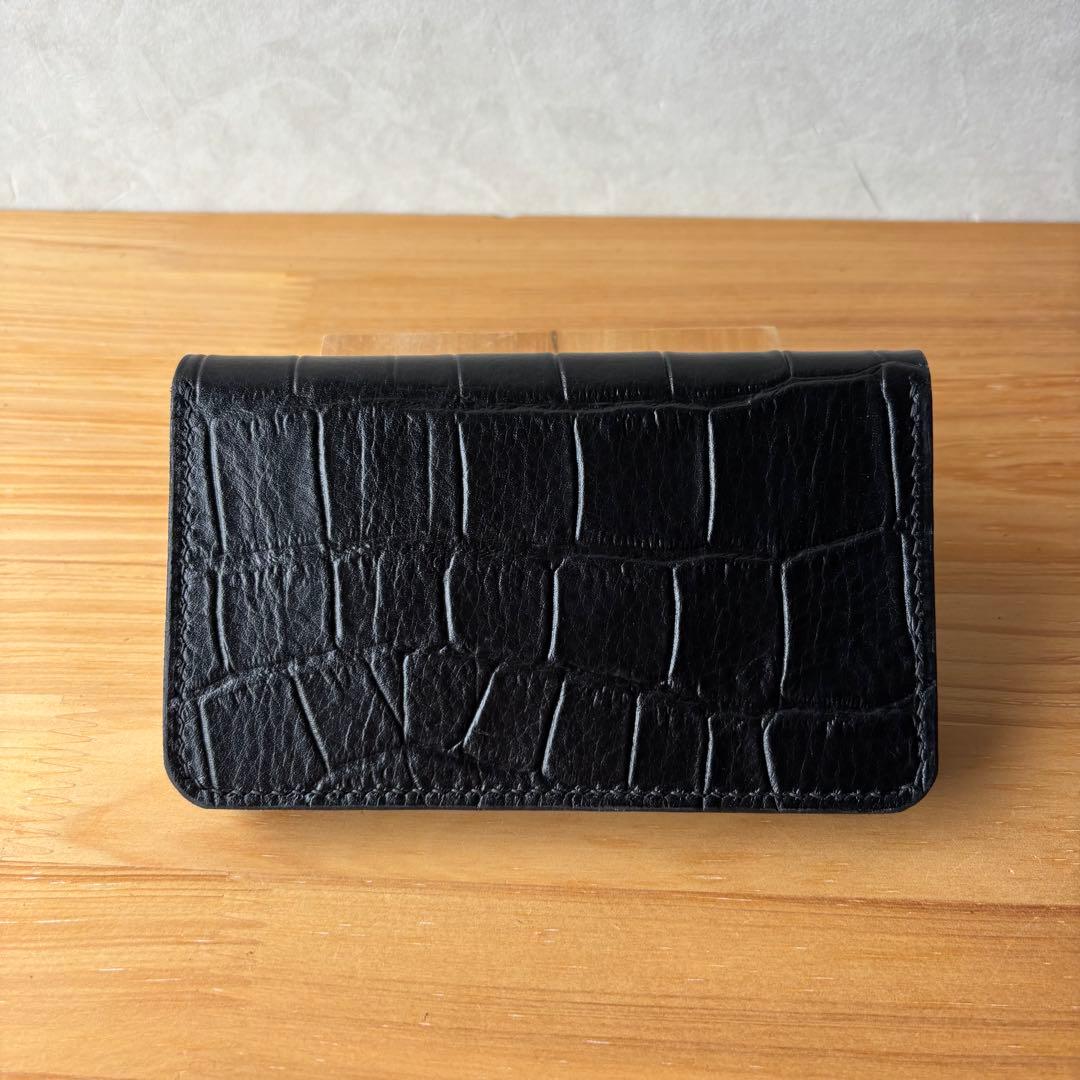 takeshitto【ブラック&クロコダイル】ミドルトラッカーウォレット