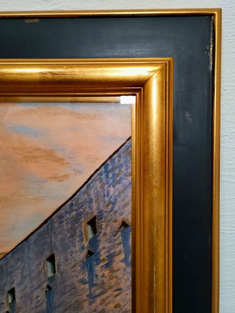 土金賢三 「古城」 油彩 F8 額装