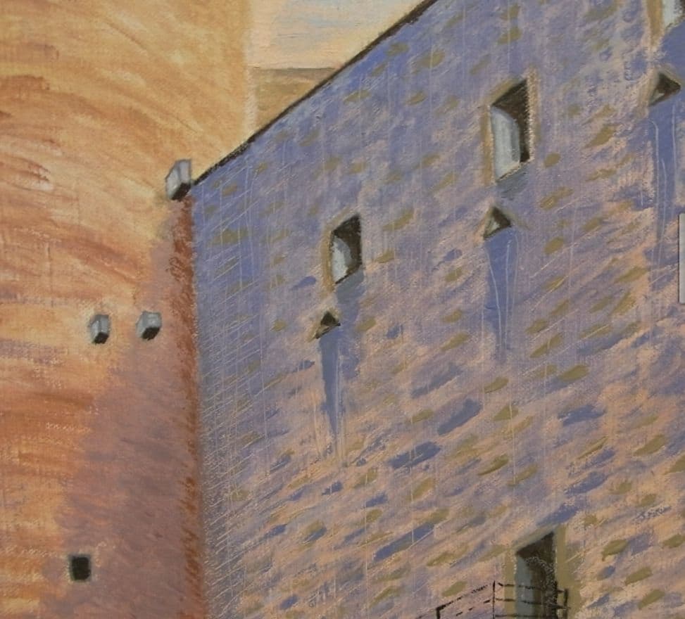 土金賢三 「古城」 油彩 F8 額装