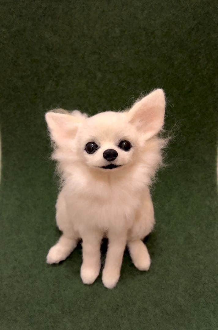 羊毛フェルト にこにこチワワちゃんno.20 - メルカリ 羊毛フェルト