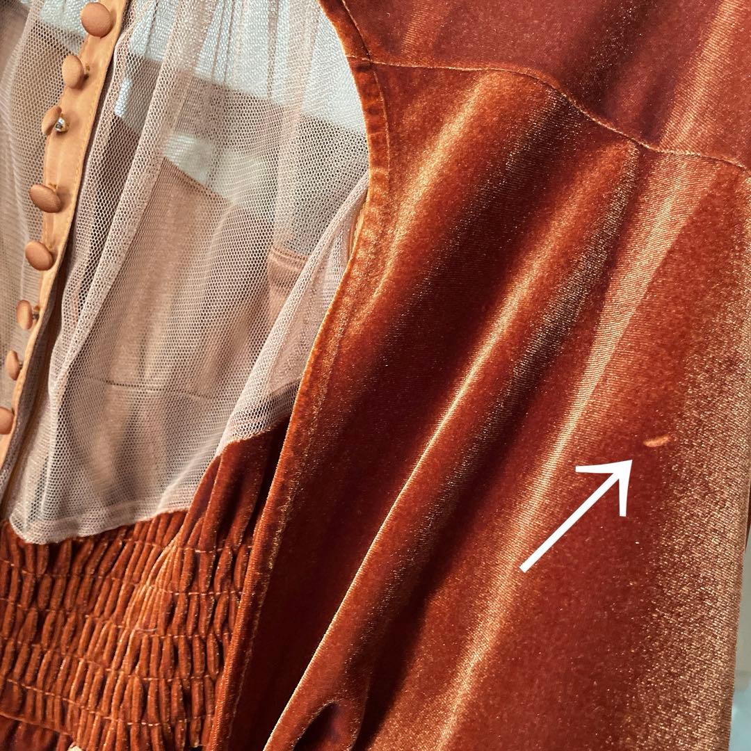 《Na♡》アメリ　2way CURVE VELOURS DRESS