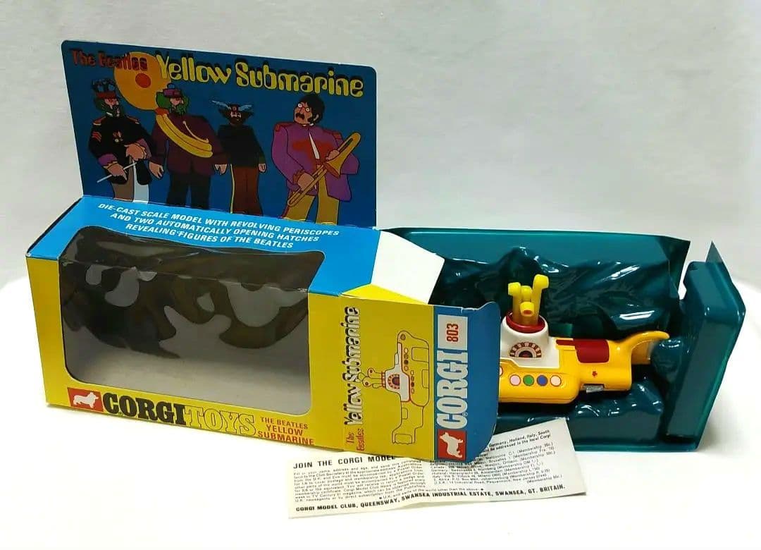 ビートルズ イエローサブマリン1968年♧CORGIコーギー初型オリジナル
