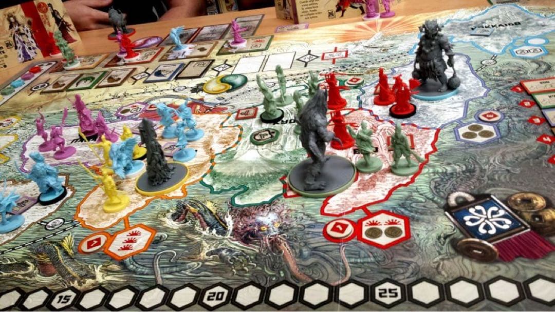 旭日戦魂録と二つの拡張。中国語版は、3箱だけ一緒に購入でき、東京