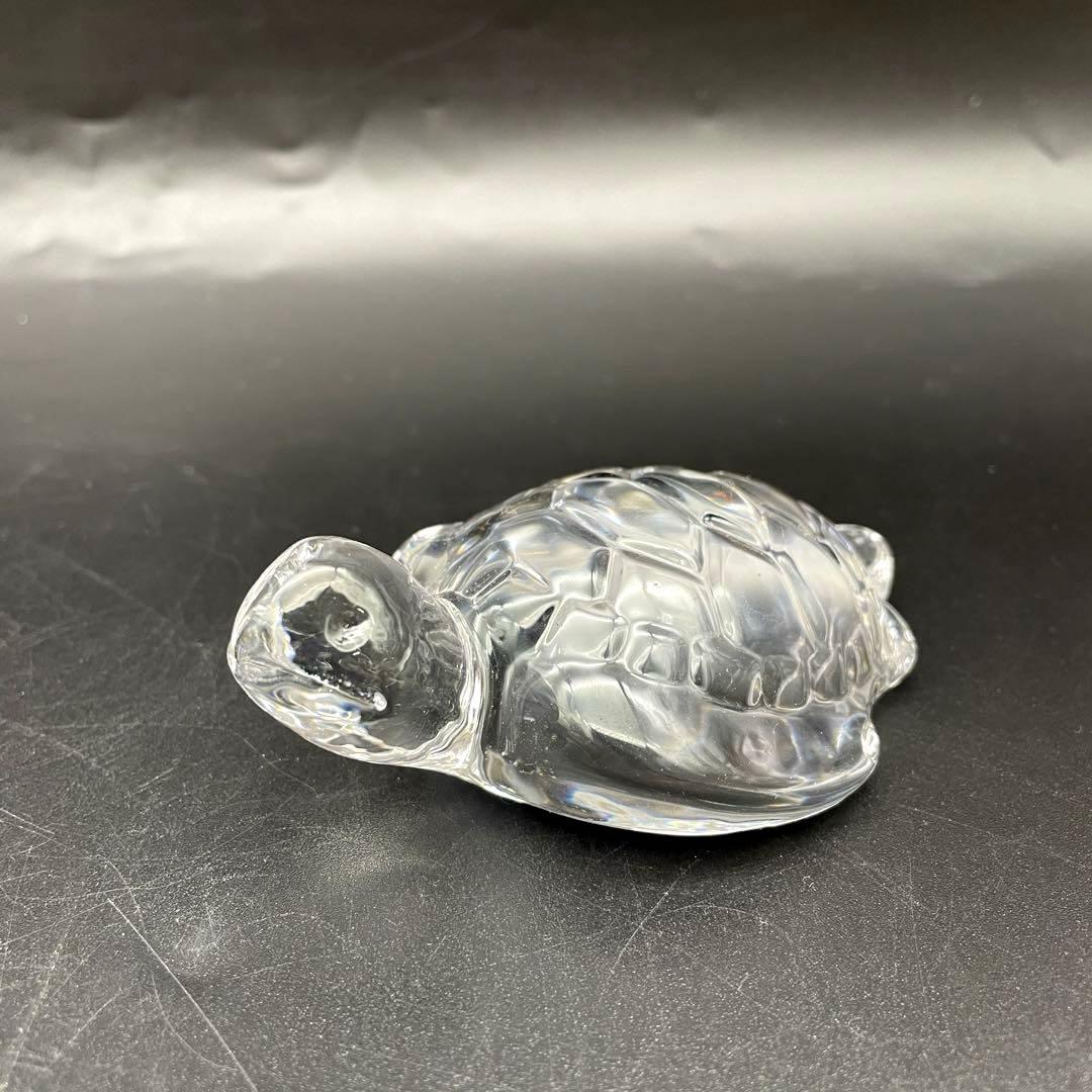 HOYA CRYSTAL カメのペーパーウェイト 亀 ガラス 置物 - メルカリ