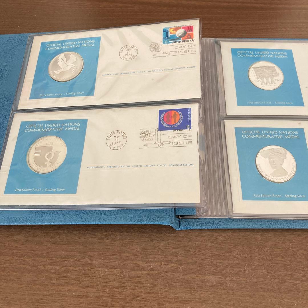 United Nations 国連　記念メダル　銀　slv925 1975