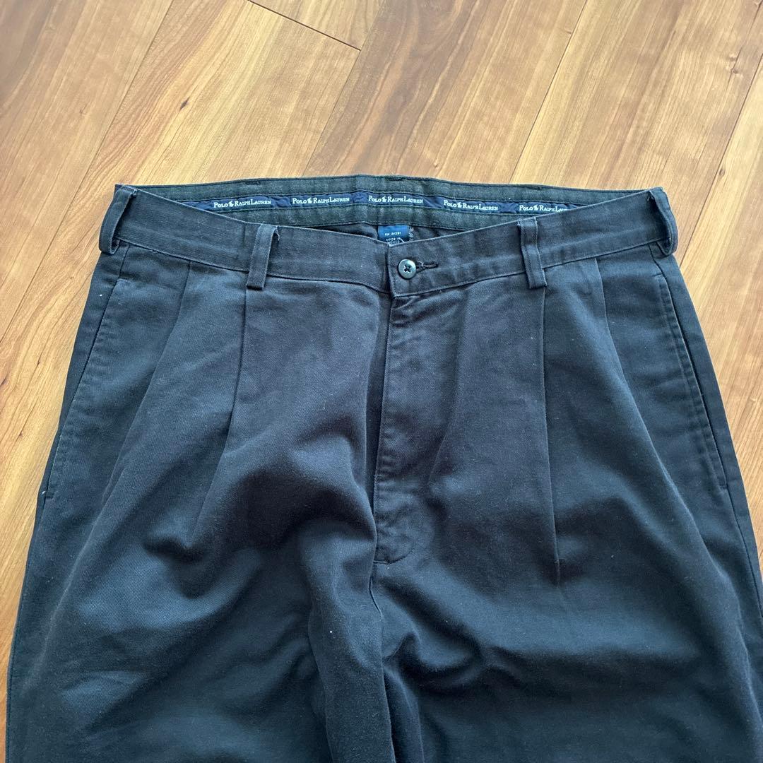 90s Ralph ポロチノ 黒 コットン HAMMOND 34/34