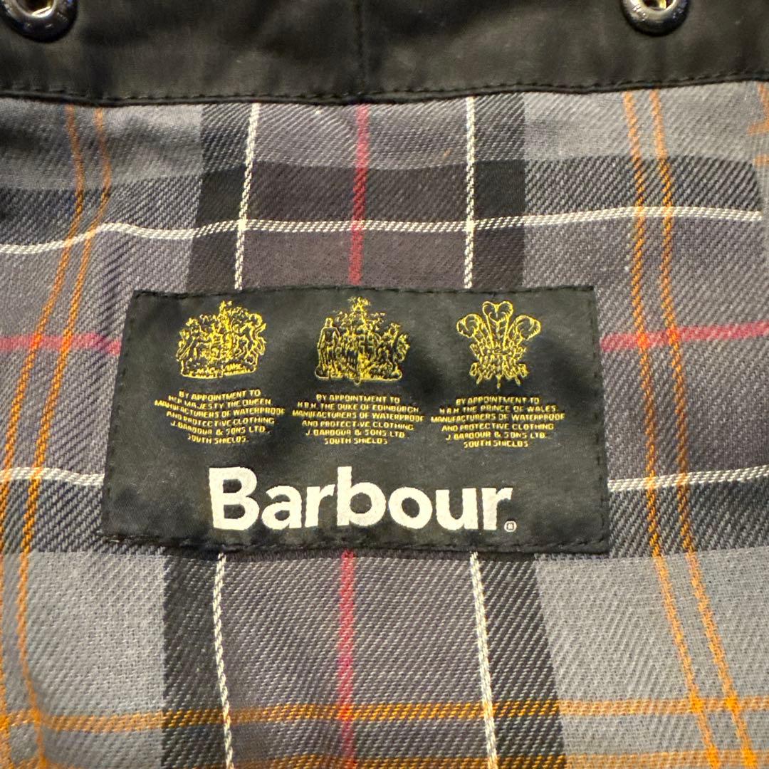 Barbour バブアー 外付け フード ワックスコットン ブラック 英国製