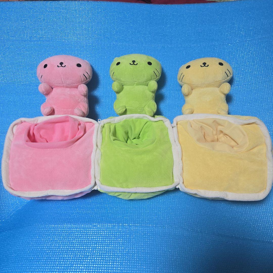 新品 にゃんにゃんにゃんこ にゃんこマーケット ゼリー ぬいぐるみ ③匹