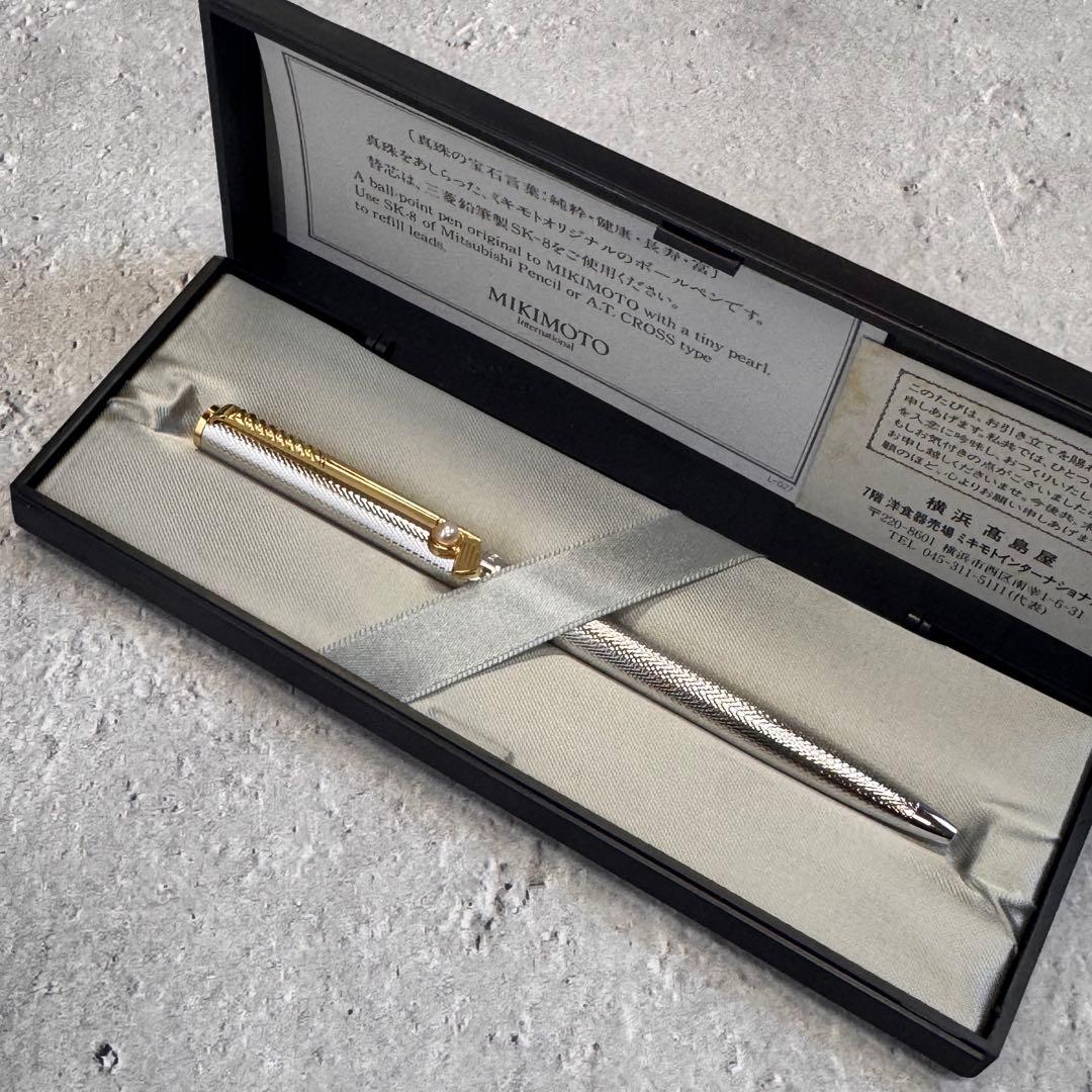 美品】MIKIMOTOミキモト ボールペン ゴルフ道具に真珠ボール 2本セット