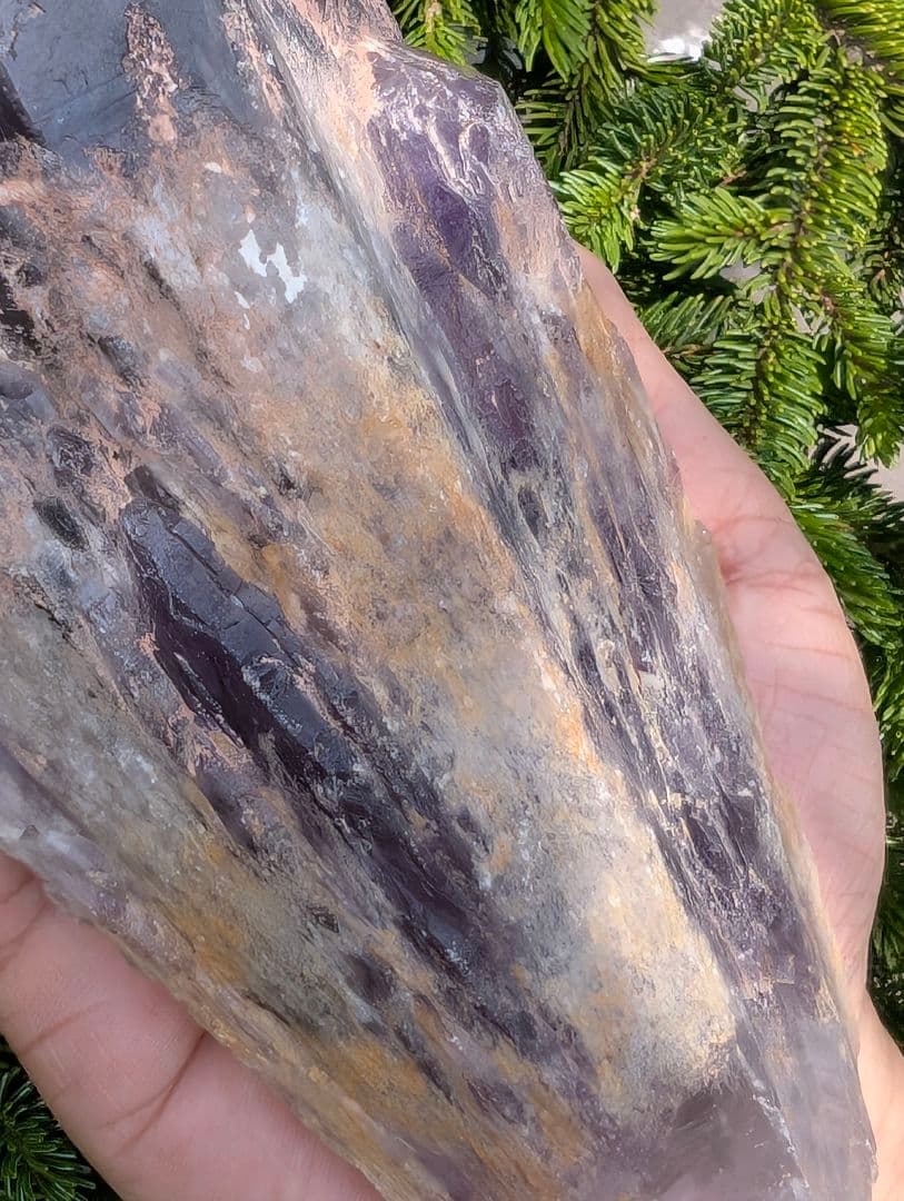 812gアメジスト【邪気払い神器】アテナ紫骨 骨幹水晶 原石NO.3