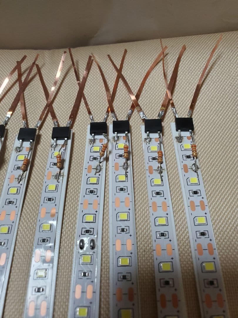 nゲージ室内灯5VテープLED白色　50本 覇王さん専用