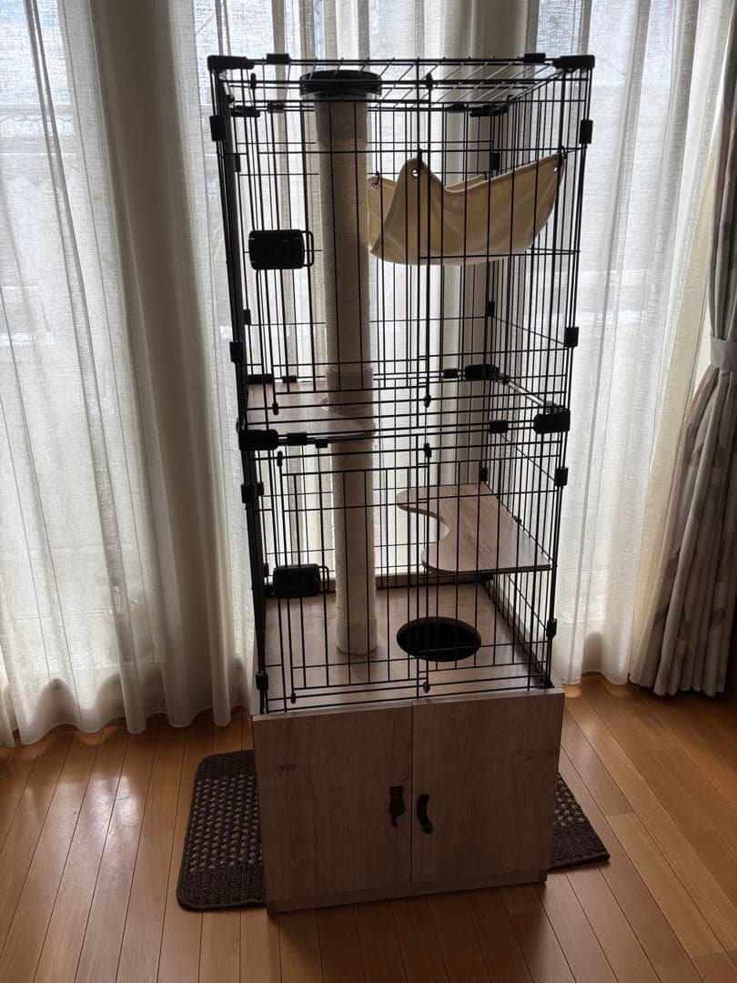 キャットケージ 多層タイプ ハンモック付き キャットケージ 多層タイプ ハンモック付き 多層構造キャットケージ