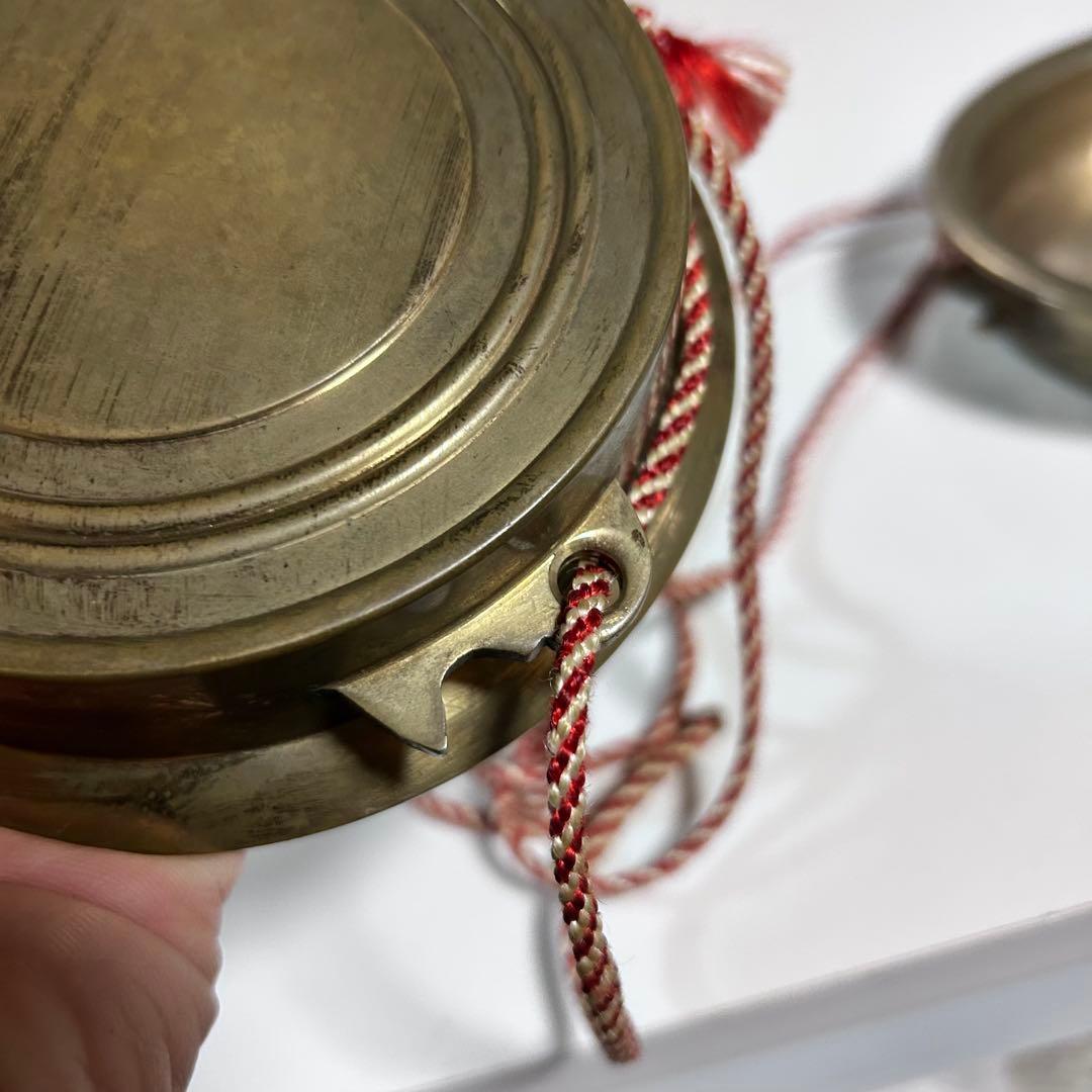 真鍮製 チャンチキ 鉦 かね ペア 神輿 囃子用 和楽器 直径12.2cm