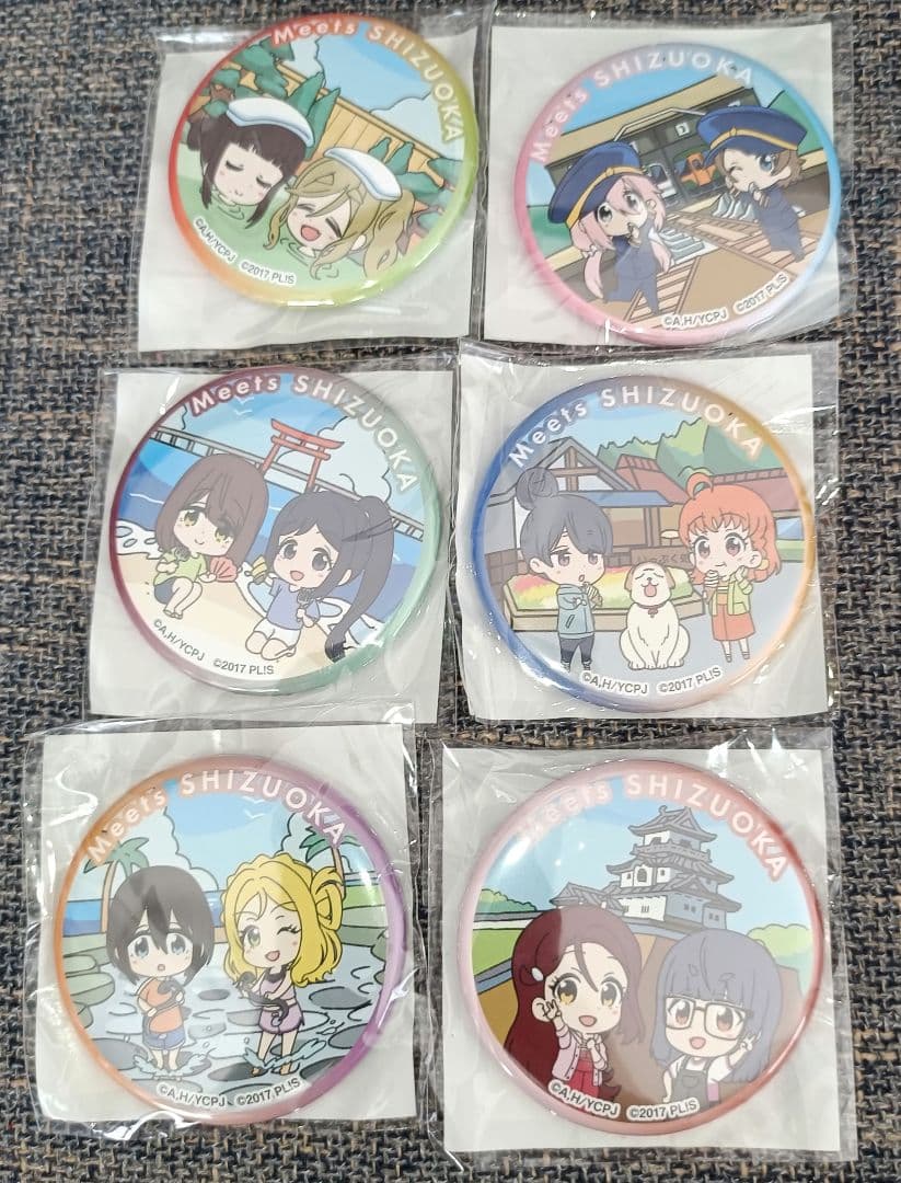 Meets SHIZUOKA　ゆるキャン△×ラブライブ　 缶バッジ 15個セット