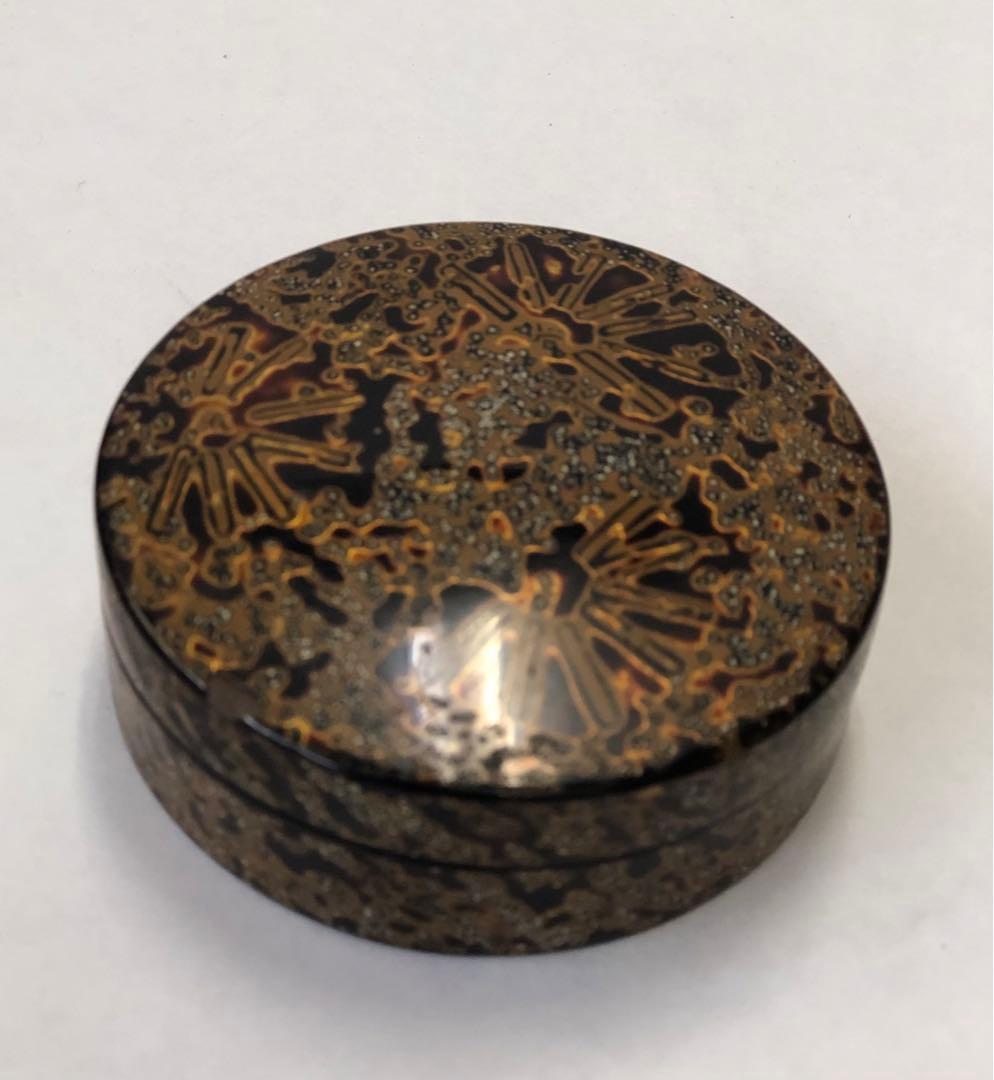 香合 茶道具 漆器 金蒔絵 骨董品 希少 古物