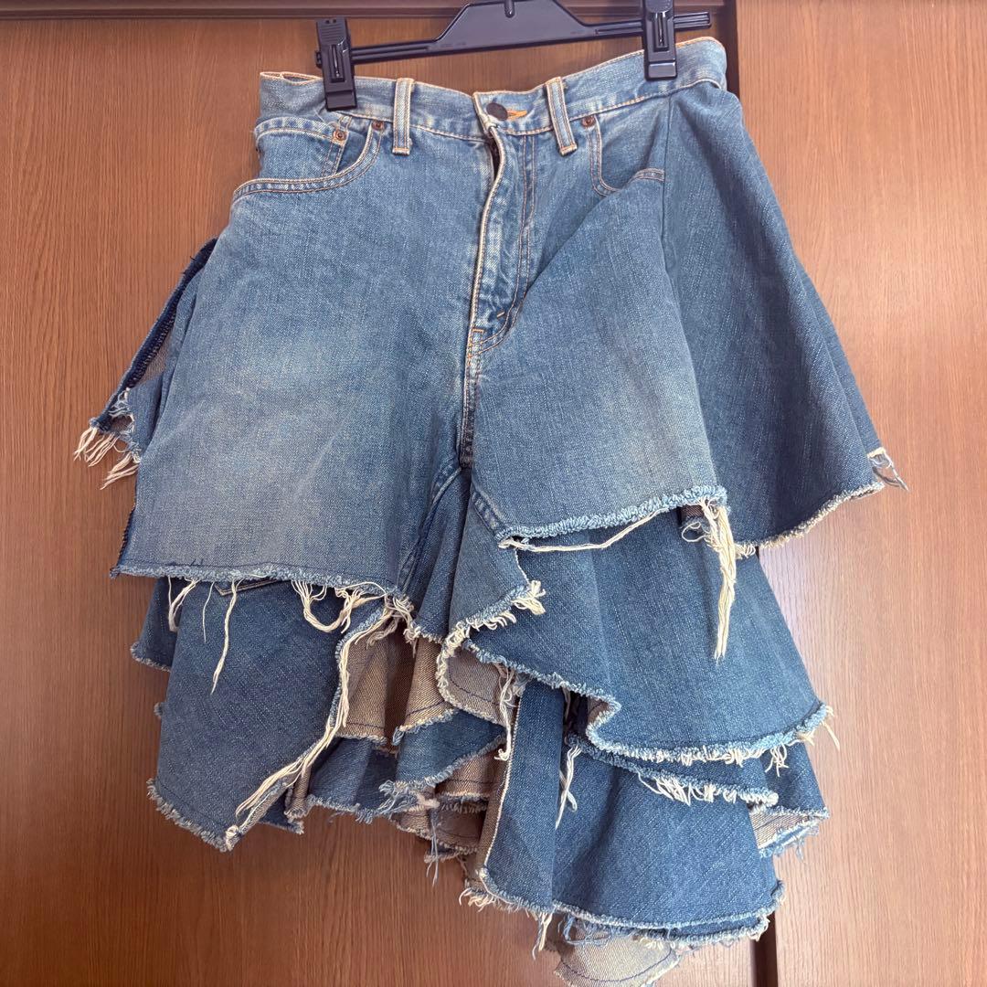 junya watanabe 変形デニムスカート　コムデギャルソン