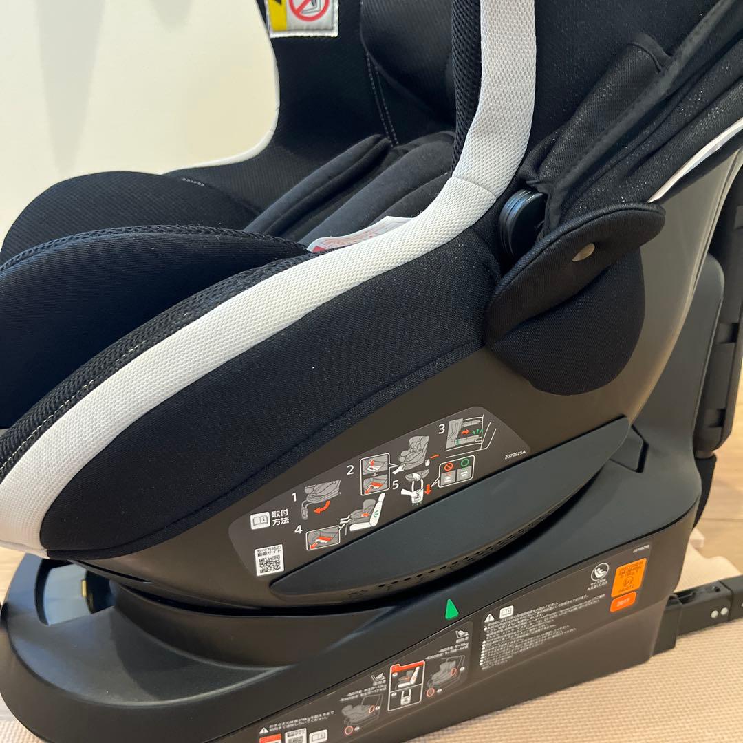 【Eマーク付き】AILEBEBE 回転式チャイルドシート ブラック/グレー