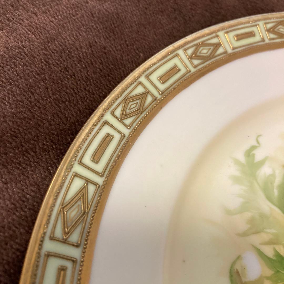 オールドノリタケ 金盛 手描き 絵皿