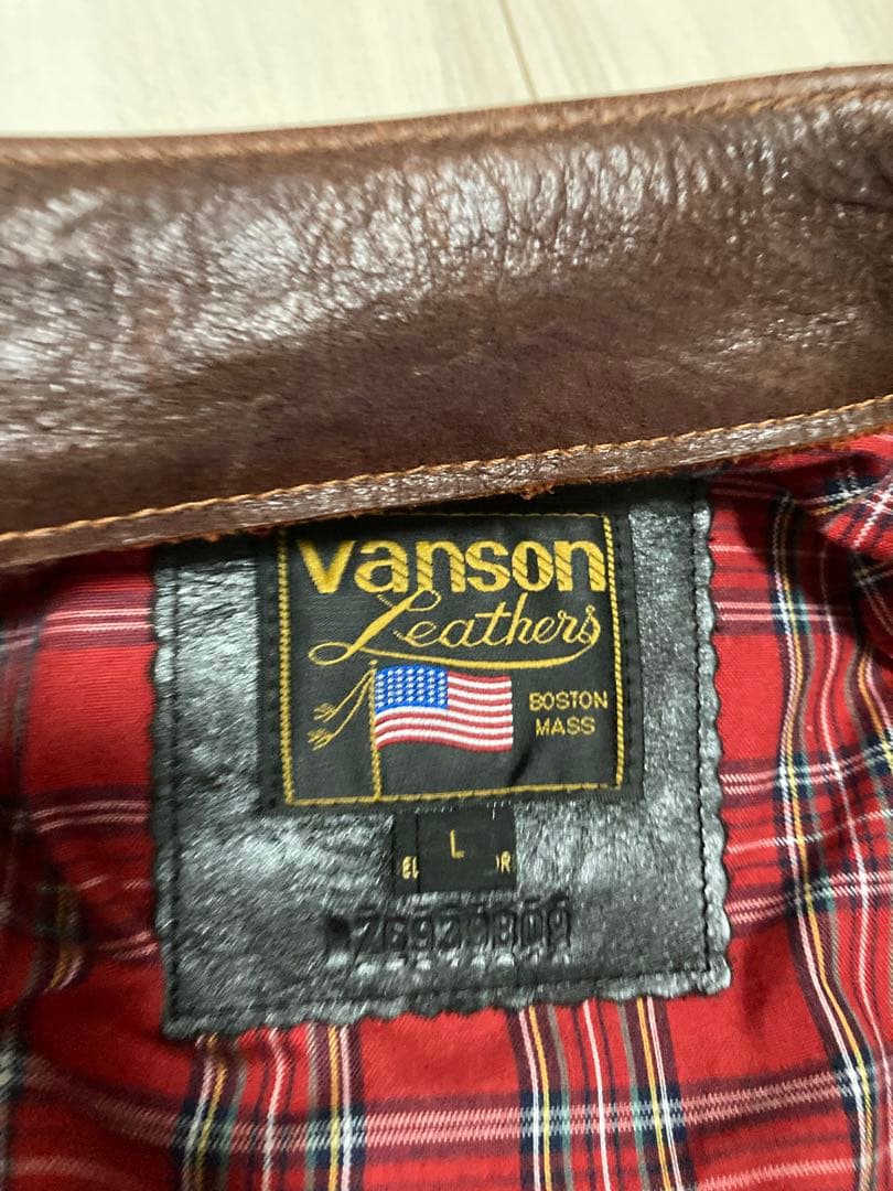 バンソン ボーダー オイルドコットン ライダースジャケット ストーマー