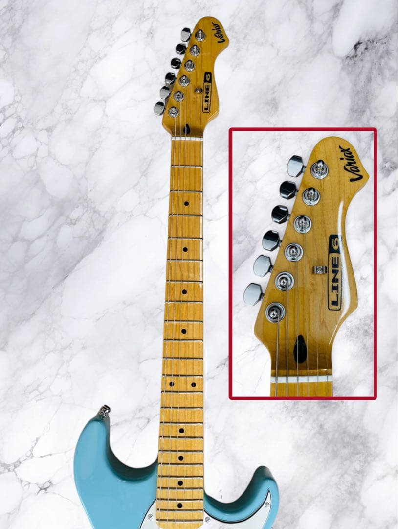 (新品同様) LINE6 VARIAX 600 エレキギター ブルー色