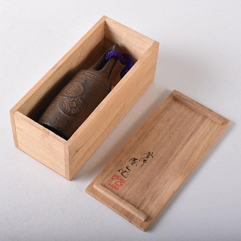 南部鉄器　釜師　鈴木盛久造　南部砂鉄鈴　手振り鈴　共箱　C　R8151