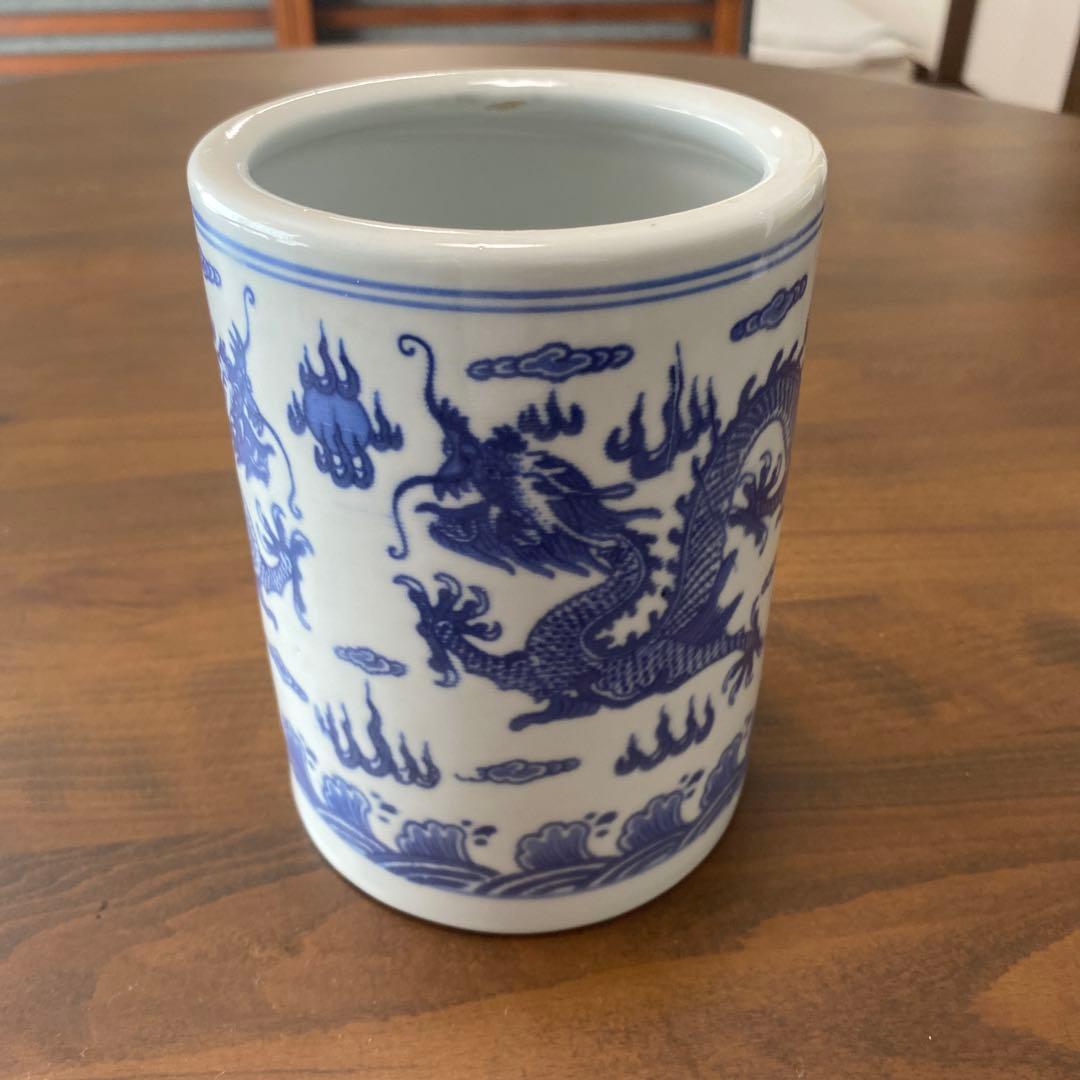 中国 景徳鎮製 五本指龍 乾隆年製 筆筒・筆立て - メルカリ