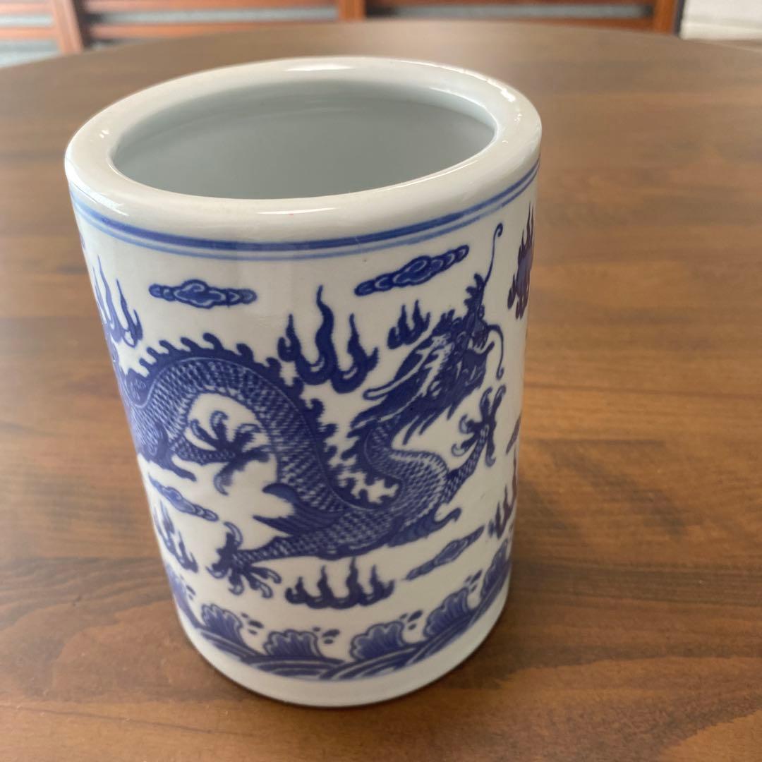 中国 景徳鎮製 五本指龍 乾隆年製 筆筒・筆立て - メルカリ