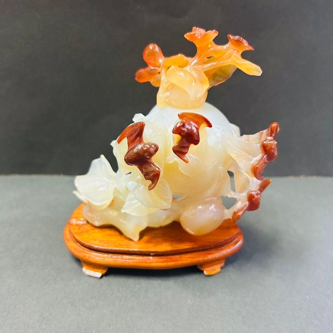 香炉 メノウ 桃とコウモリ 香炉 メノウ 桃とコウモリ 香炉 メノウ 桃とコウモリ 桃と蝙蝠 平碗 (木
