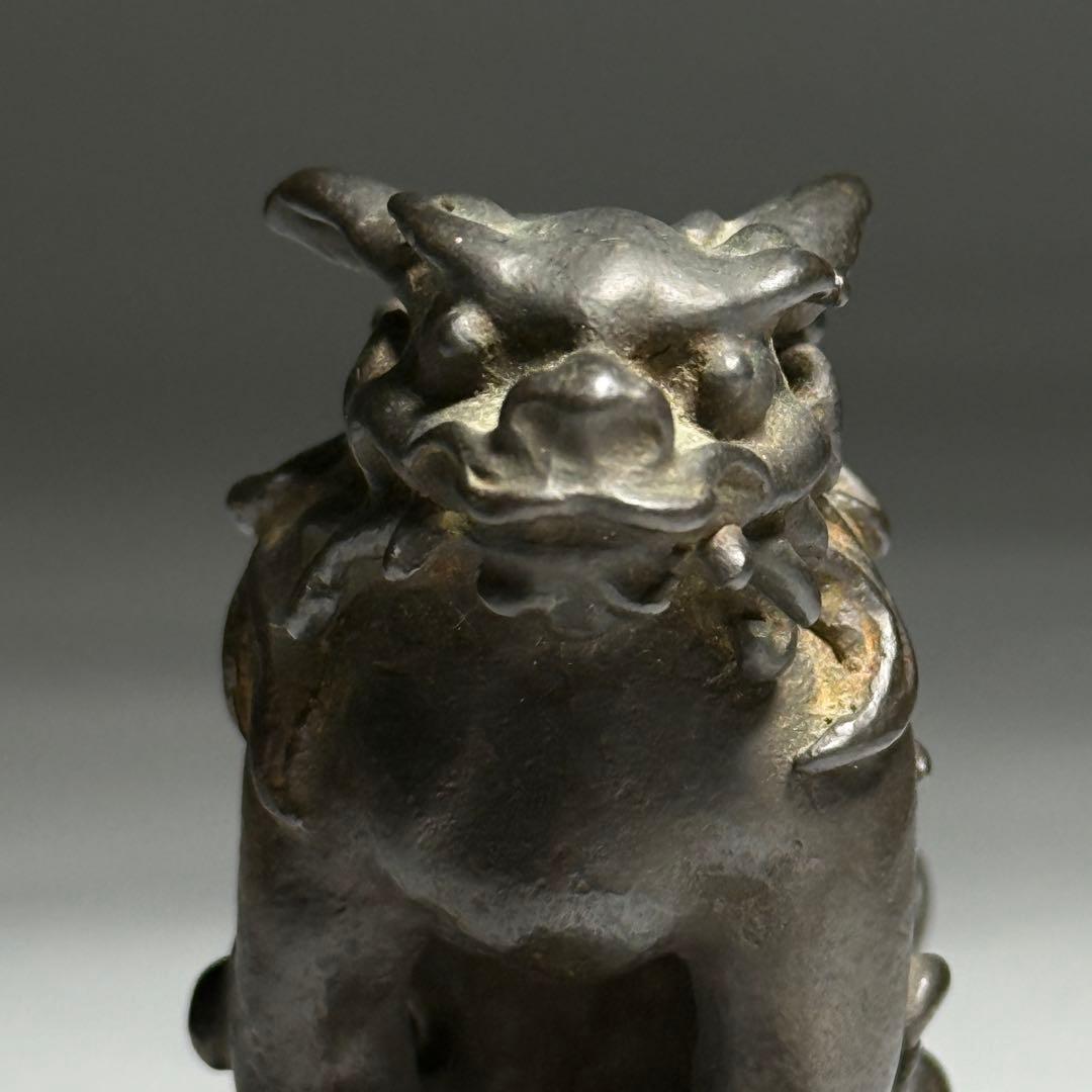 ◇ 銅獅子置物 【名取川雅司】作 斗鎮 文鎮 高岡銅器 ブロンズ 書道具