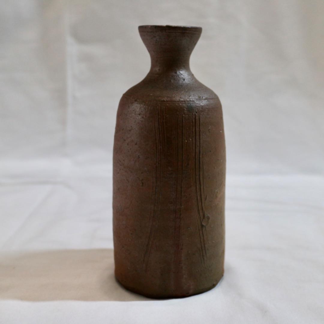 人間国宝藤原雄備前焼花入花瓶