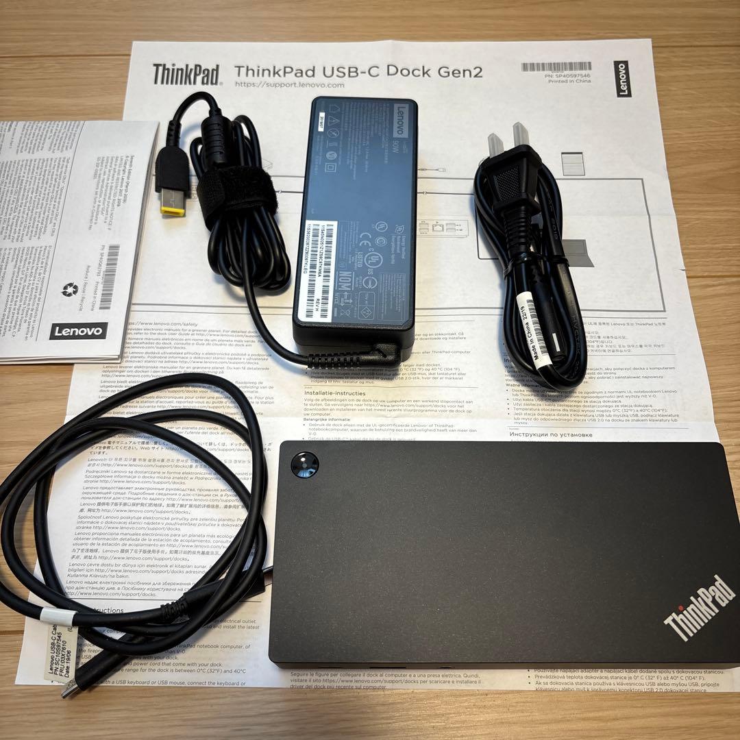 ThinkPad USB-C Dock Gen2 Lenovo 充電器 LENOVO ThinkPad USB-C Dock Gen 2 40AS Genuine Original AC Power